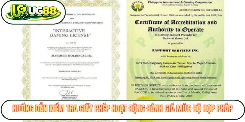 Hướng dẫn kiểm tra giấy phép hoạt động đánh giá mức độ hợp pháp